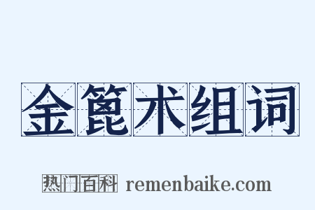 金篦术组词是什么意思的图片